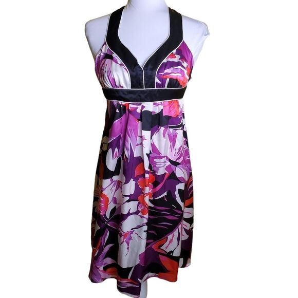 Banana Republic Silk Printed Dress Size 2P - Picture 2 of 12